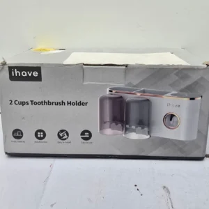 iHave Wall Mounted Toothbrush Holders with Toothpaste Dispenser (BOX DAMAGED)
