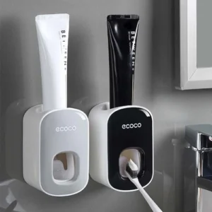 Home Automatic Toothpastes Dispenser Toothbrush Holder Bathroom Wall Mounted New